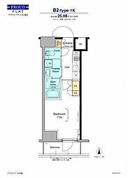 プラウドフラット木場2 1Kの間取図画像