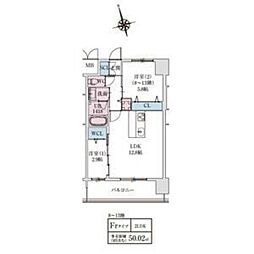 スプランディッドライズ新大阪ノース 2LDKの間取図画像