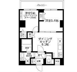 アイル押上ノルド 2DKの間取図画像