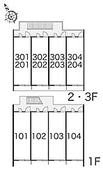 レオパレス山葵 1Kの間取図画像