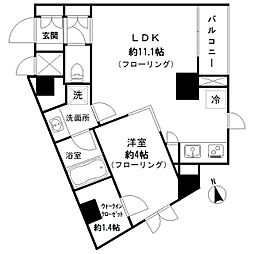 ステラフォート 1LDKの間取図画像