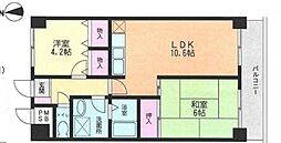 ファインサイト・市が尾 2LDKの間取図画像