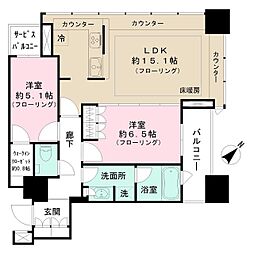 ステーションプラザタワー 2LDKの間取図画像