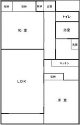 K・HOUSE 2LDKの間取図画像