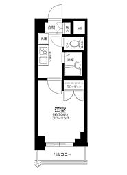 JR山手線 新大久保駅 徒歩6分の賃貸マンション 8階1Kの間取り