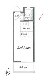 DeLCCSサギノミヤ ワンルームの間取図画像