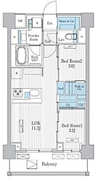 Terra蚕糸の森 2LDKの間取図画像