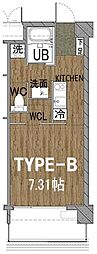 クラッシー博多 1Kの間取図画像
