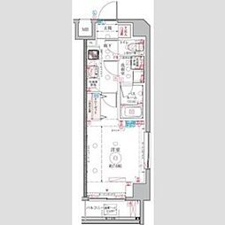 クレヴィスタ亀戸6 1Kの間取図画像