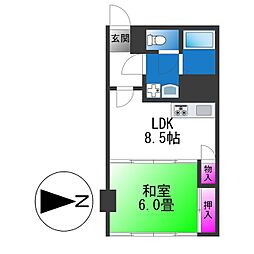 ダイワ高井田ビル 1LDKの間取図画像