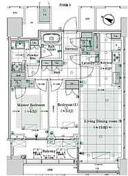 パークコート文京小石川ザタワー 2LDKの間取図画像