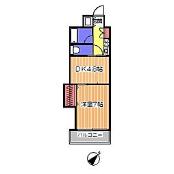 エスポワール中百舌鳥 1DKの間取図画像