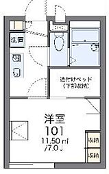 レオパレス町田市鶴間 1Kの間取図画像