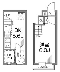 グランドアセット千鳥町 1DKの間取図画像
