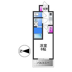 エスリードザ・グレア大阪 1Kの間取図画像