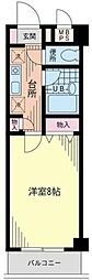 ツインアレー 1Kの間取図画像