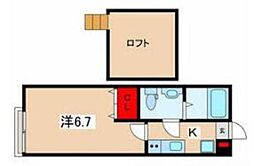 アストラベース百合ヶ丘 1Kの間取図画像