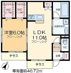 仮称）堀切2丁目メゾン 1階1LDKの間取り