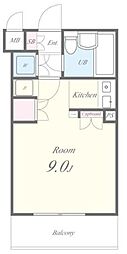 リラッサ柴又 1Kの間取図画像