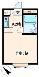 ベルピア東大宮2 ワンルームの間取図画像