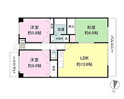 アバンデンスJUN 3LDKの間取図画像
