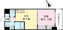 SAMTYNAKAMOZURESIDENCE 1DKの間取図画像