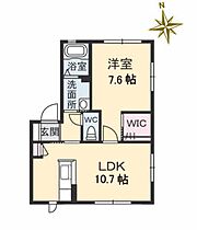 メゾンカリン A0101 ｜ 山口県宇部市居能町２丁目1-1（賃貸アパート1LDK・1階・42.72㎡） その2