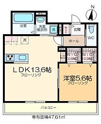 ルノン 1LDKの間取図画像