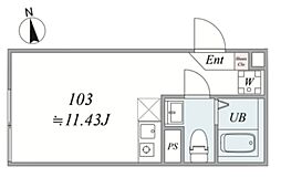 IGREK池袋 1Kの間取図画像