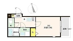 ハーモニーテラス梅島VIII 1Kの間取図画像