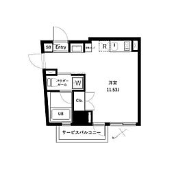 オーキッドレジデンス浜田山 ワンルームの間取図画像
