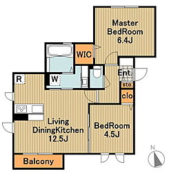 Ｙ`ｓガーデン 3階2LDKの間取り