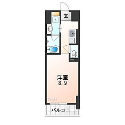 ノザキレジデンス新今宮 ワンルームの間取図画像