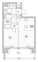 アーバンパーク押上 1LDKの間取図画像