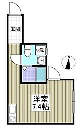 興野2丁目新築アパート 2階ワンルームの間取り