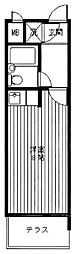 モンド大岡山パーク ワンルームの間取図画像