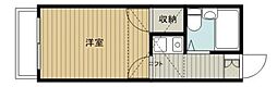 パルテアN 1Kの間取図画像