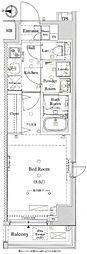 AXAS-IARETH西大島 1Kの間取図画像