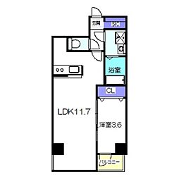 フレームウッド 1LDKの間取図画像
