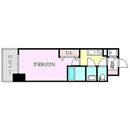 Luxe新大阪SOUTH 5階1Kの間取り