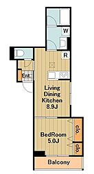 D-ROOM・M 1LDKの間取図画像