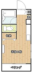 メゾン・ド・コンドウ ワンルームの間取図画像