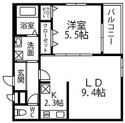 プリマヴェーラ 1LDKの間取図画像