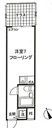 セブンスターハイツ代々木公園 ワンルームの間取図画像