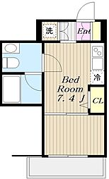 アプレパークス百合ヶ丘 ワンルームの間取図画像