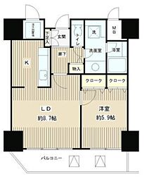 トレステージ目黒 1LDKの間取図画像