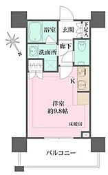 シティタワー新宿 ワンルームの間取図画像