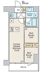 CREATIF本所吾妻橋 2LDKの間取図画像