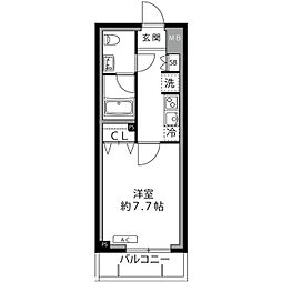 LOC'SIKUTA 1Kの間取図画像
