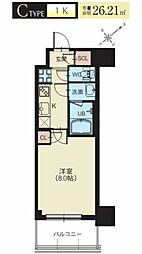 Splendide新横浜 1Kの間取図画像